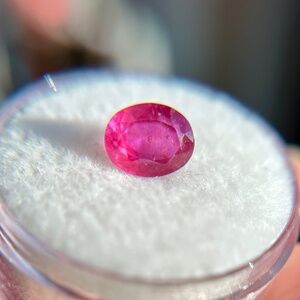 ❤️ 2.09 CT Natural RUBY Vivid Pinkish-Red Cushion Cut Gemstone